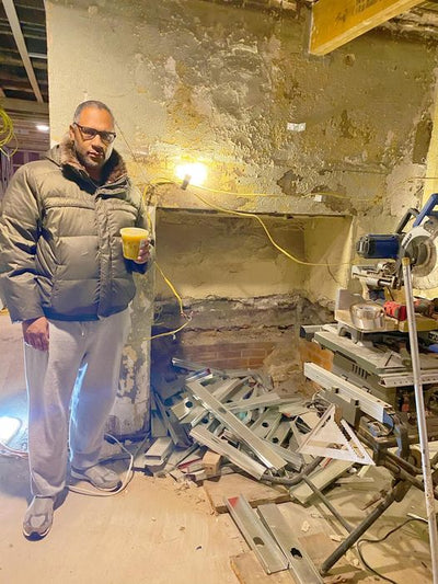 Earlier today I think we finally uncovered the last fireplace!