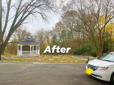 We added the gazebo two weeks ago!