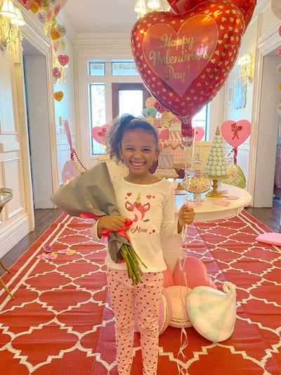 Frantz bought Fallon her first valentines flowers today.