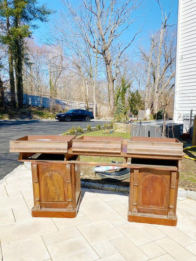 My dear friend Jerry Bauer gifted me with this amazing English sideboard From the Regency.